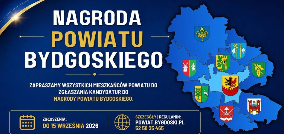 Zgłoś kandydata do Nagrody Powiatu Bydgoskiego!